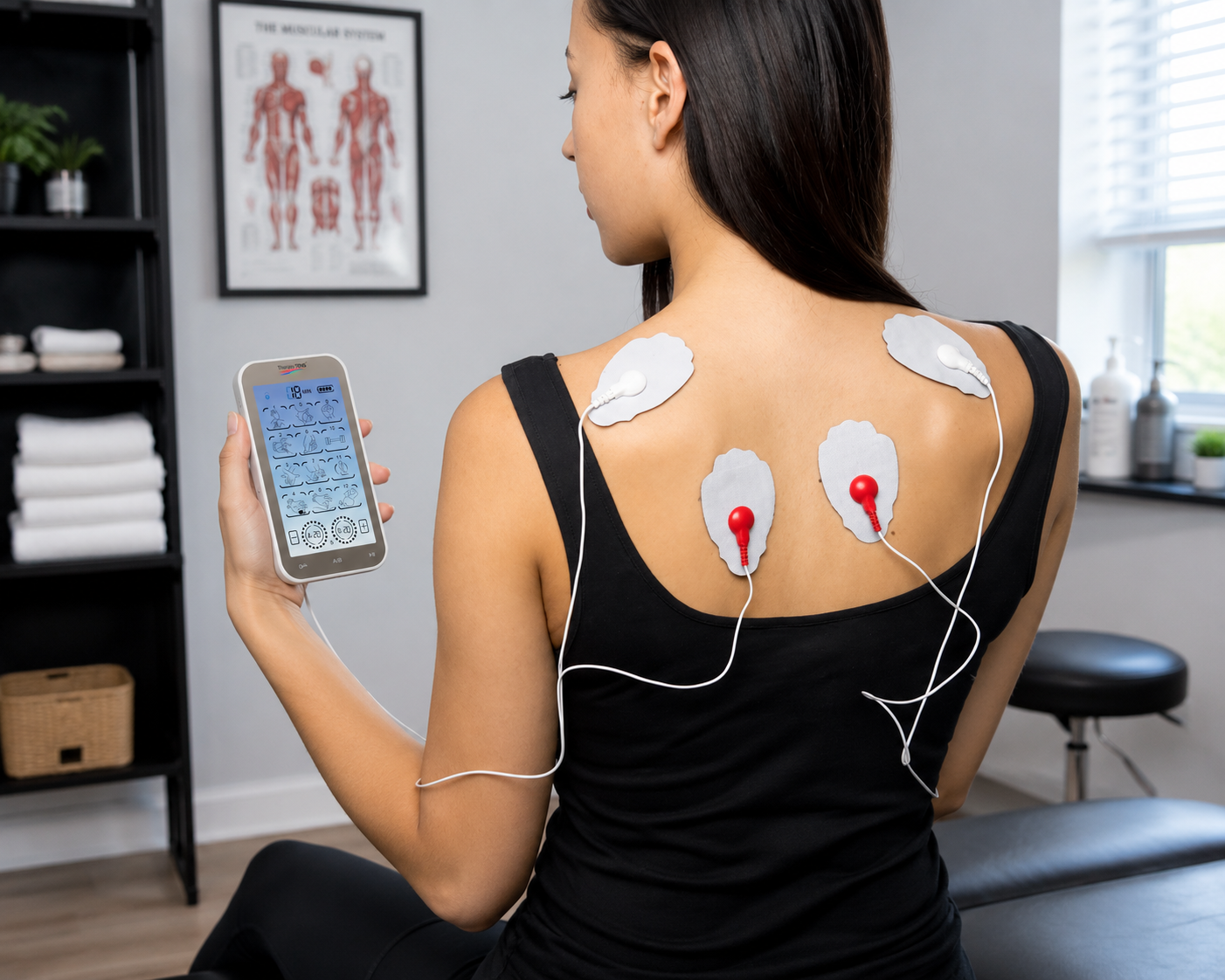 Therapy TENS Unit 4 Touch Screen Powerful Electronic Pulse Muscle Stimulator