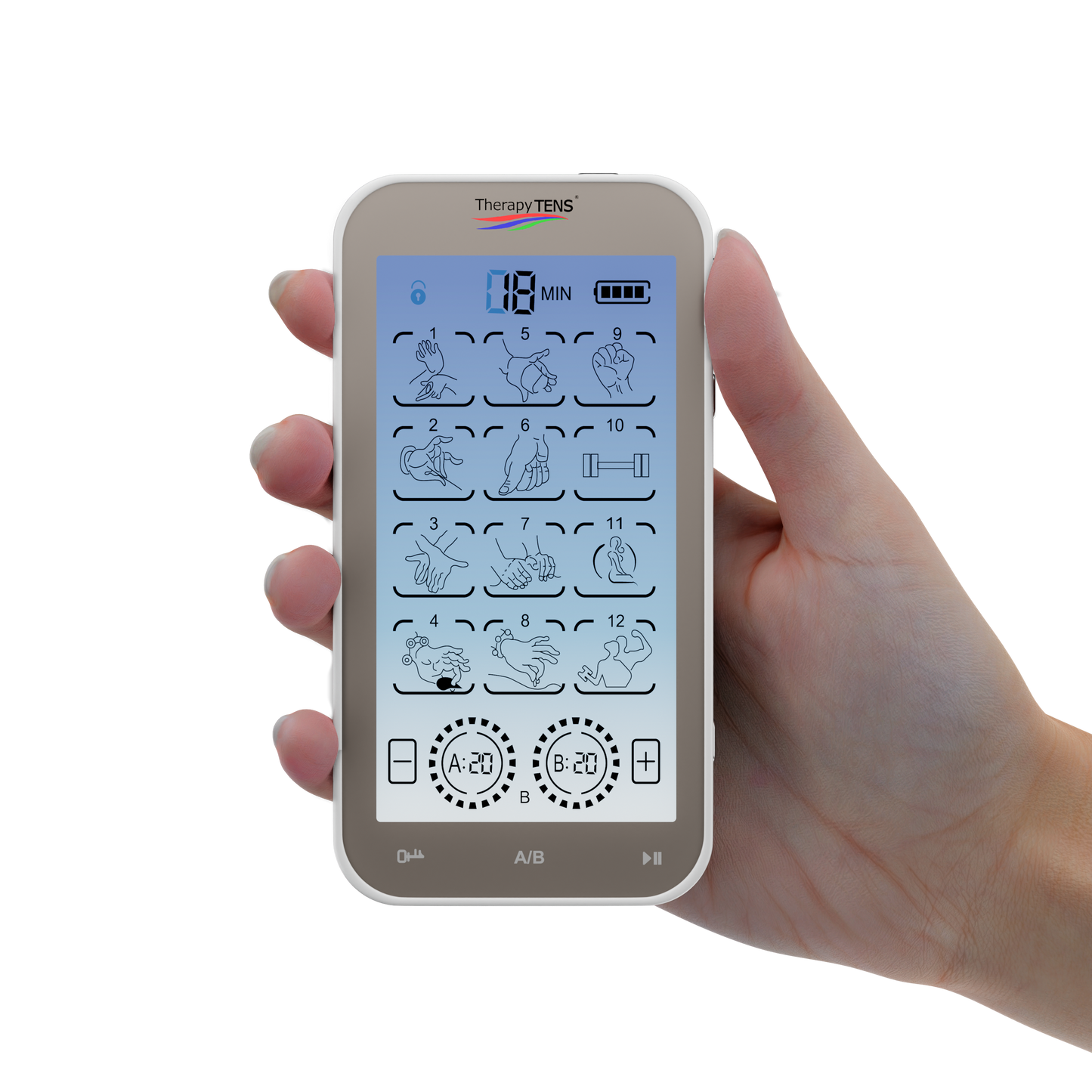 Therapy TENS Unit 4 Touch Screen Powerful Electronic Pulse Muscle Stimulator